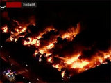 Sony Centre in Enfield engulfed by flames