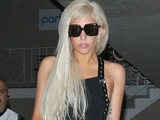 Lady Gaga leaves a recording studio in Hollywood at 1am.