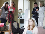 Abi is not impressed by her position of third bridesmaid 