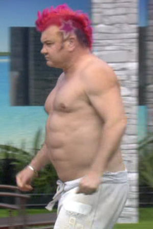 Fat guy with 6 pack