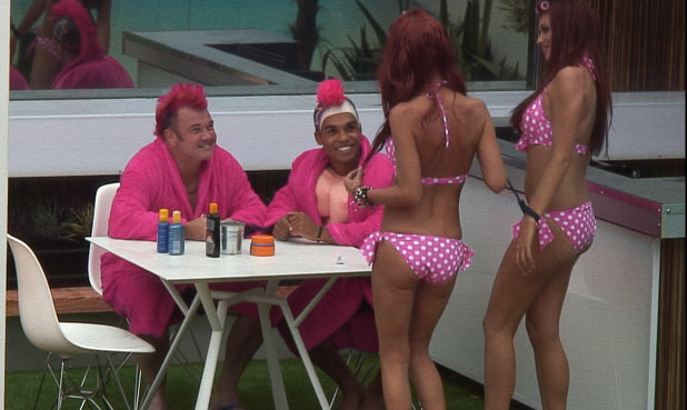 Darryn and Lucien play the Twin Task in Celebrity Big Brother 2011