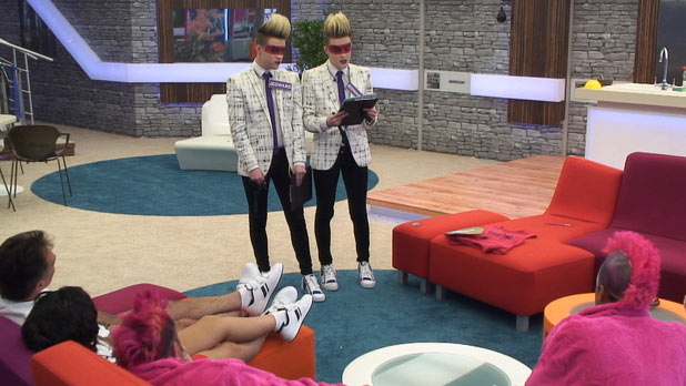 Jedward play the Twin Task in Celebrity Big Brother 2011