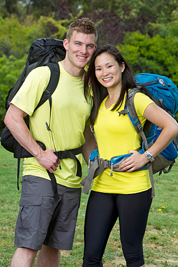 Engaged couple Ernie Halvorsen and Cindy Chiang