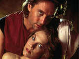 Michael Douglas and Kathleen Turner in Romancing The Stone