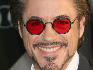 Robert Downey Junior at Iron Man premiere