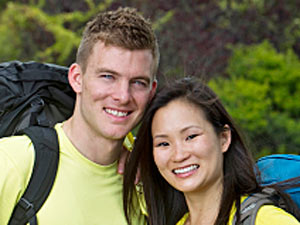 Engaged couple Ernie Halvorsen and Cindy Chiang