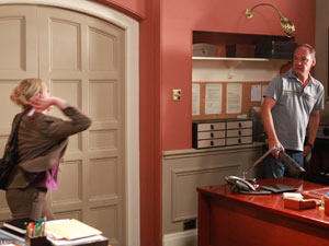 Jimmy and Nicola have a heated argument