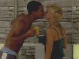 Kerry Katona and Lucien Laviscount share an intimate moment on Celebrity Big Brother 2011