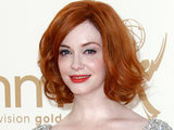 Christina Hendricks on the red carpet at the 63rd Primetime Emmy Awards