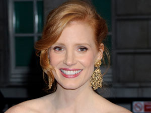 The Tree of Life star Jessica Chastain poses