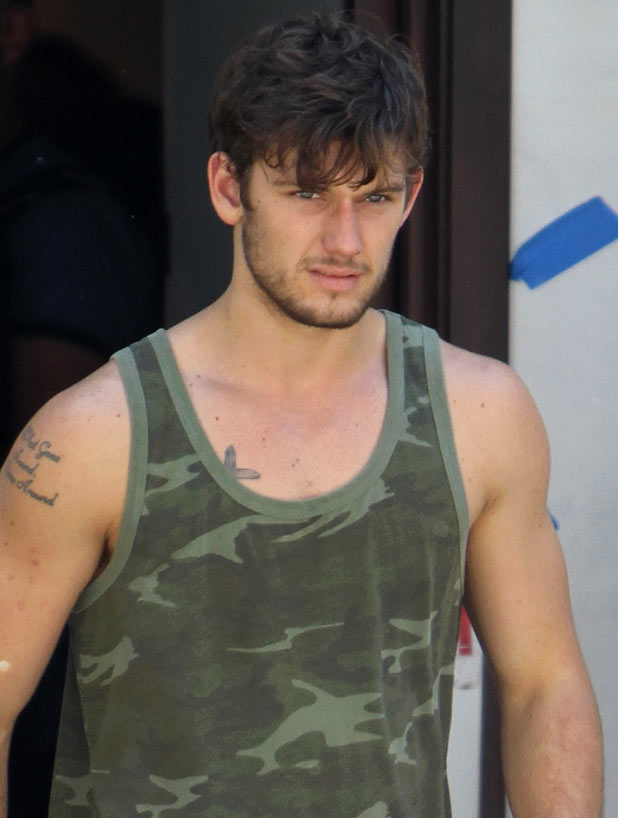 Alex Pettyfer on the set of 'Magic Mike'
