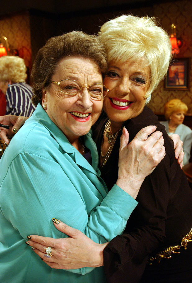 Betty with Corrie co-star Julie Goodyear