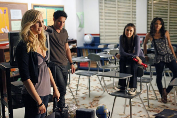 Caroline, Tyler, Elena and Bonnie