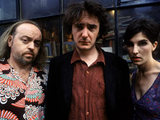 Dylan Moran, Bill Bailey and Tamzin Greig in 'Black Books'
