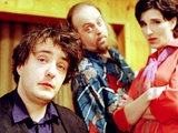 Dylan Moran, Bill Bailey and Tamzin Greig in 'Black Books'