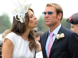 Liz Hurley and Shane Warne
