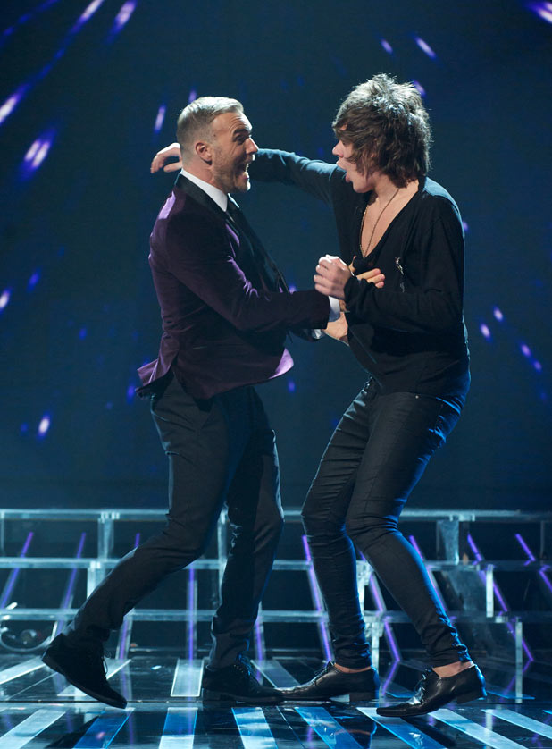 Gary Barlow and Frankie Cocozza