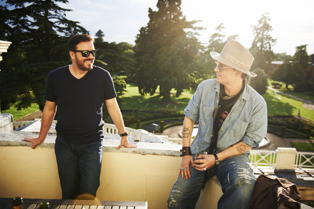Ricky Gervais, Johnny Depp
