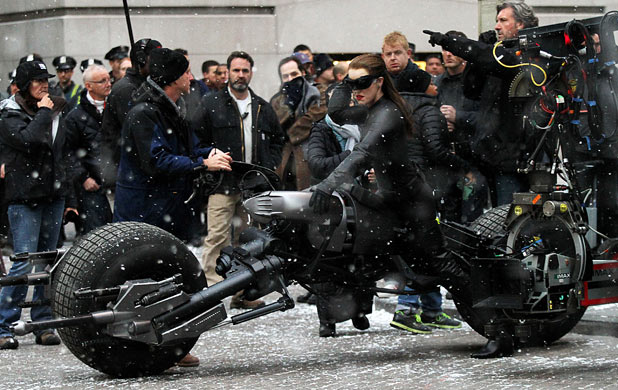 Catwoman on a Batpod