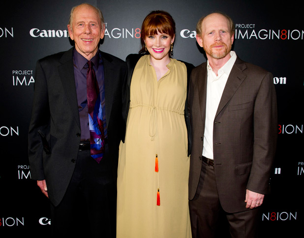 Rance Howard, Bryce Dallas Howard and Ron Howard