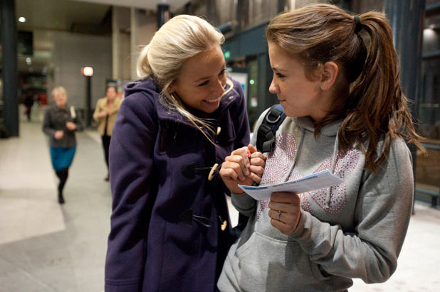 Sian and Sophie are at the train station, ready to elope