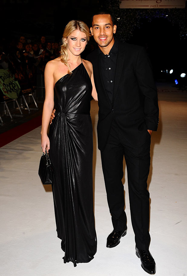 Theo Walcott and Melanie Slade