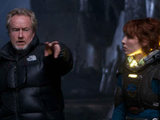 Ridley Scott directors Noomi Rapace, who plays scientist Elizabeth Shaw.