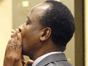 Dr. Conrad Murray in court as he is sentenced to four years in jail