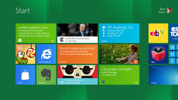 The new Microsoft Windows 8 store screenshot