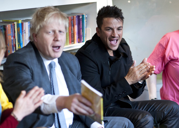Boris Johnson and Peter Andre
