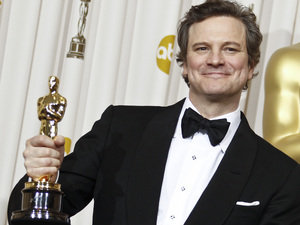 Colin Firth with his Oscar for Best Actor