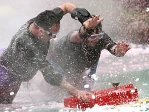 Ant and Dec take on the Cyclone Bushtucker trial for ITV's Text Santa charity appeal