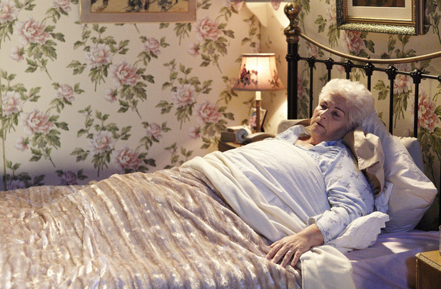 Pat lies ill in bed