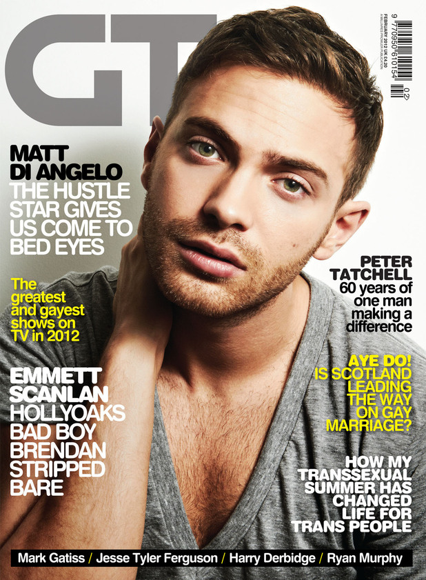 Matt Di Angelo in Gay Times magazine