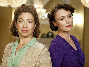 Upstairs Downstairs: Dr Blanche Mottershead (Alex Kingston) and Lady Agnes (Keeley Hawes)