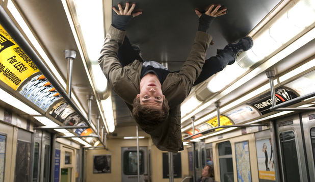 The wallcrawler demonstrates his powers