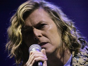 David Bowie performing at Glastonbury in the year 2000