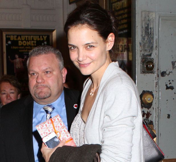 Katie Holmes at the Music Box Theatre, New York after performing in Dead Accounts on Broadway on her birthday