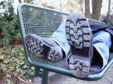 Homeless person on a bench (generic)