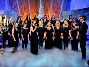 British Single: Gareth Malone conducts the Military Wives choir, during filming of The Graham Norton Show
