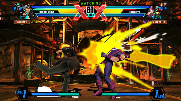 'Ultimate Marvel vs Capcom 3' de pantalla