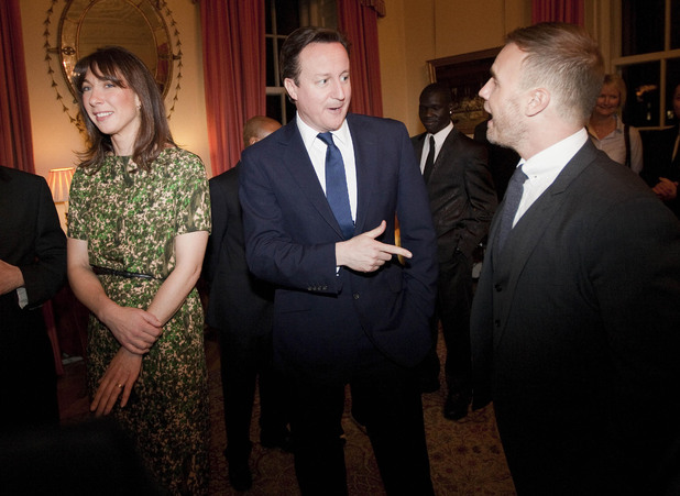 Gary Barlow, David Cameron, Samantha Cameron