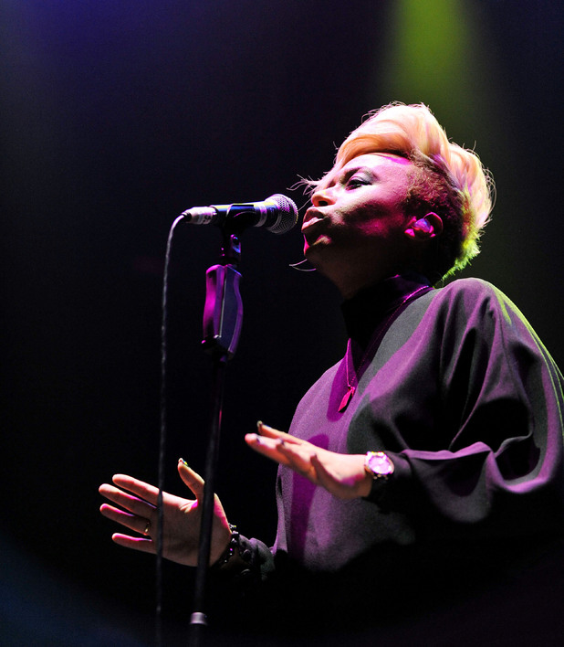 British Breakthrough Act: Emeli Sande, perform in support of Coldplay, at The O2 Arena, Greenwich