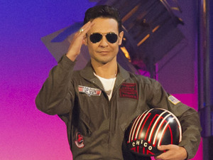Chico does his best Tom Cruise impression