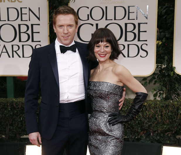 Damian Lewis poses with his wife Helen McCrory