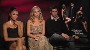 Katerina Graham, Candice Accola and Steven R McQueen talk Vampire Dairies