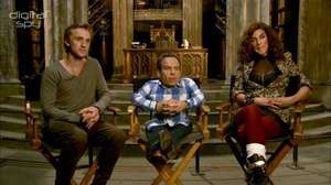 Harry Potter's Felton, Davis and Tena visit Dumbledore's study
