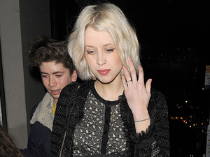 A heavily pregnant Peaches Geldof leaving the May Fair hotel, clutching a bottle of water.
London, England