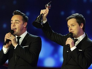 Ant & Dec collect the Entertainment Presenter award during the 2012 NTA Awards