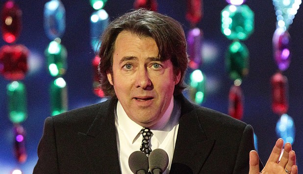 Jonathan Ross collects the Special Recognition award on stage during the 2012 NTA Awards